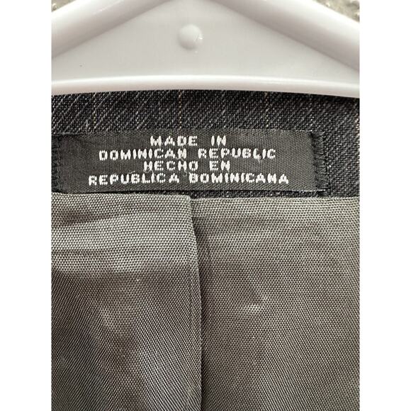 Cross & Winsor Mens Suit Coat 42R Gray Pinstripe Two Button Up Single Breasted - Picture 9 of 16